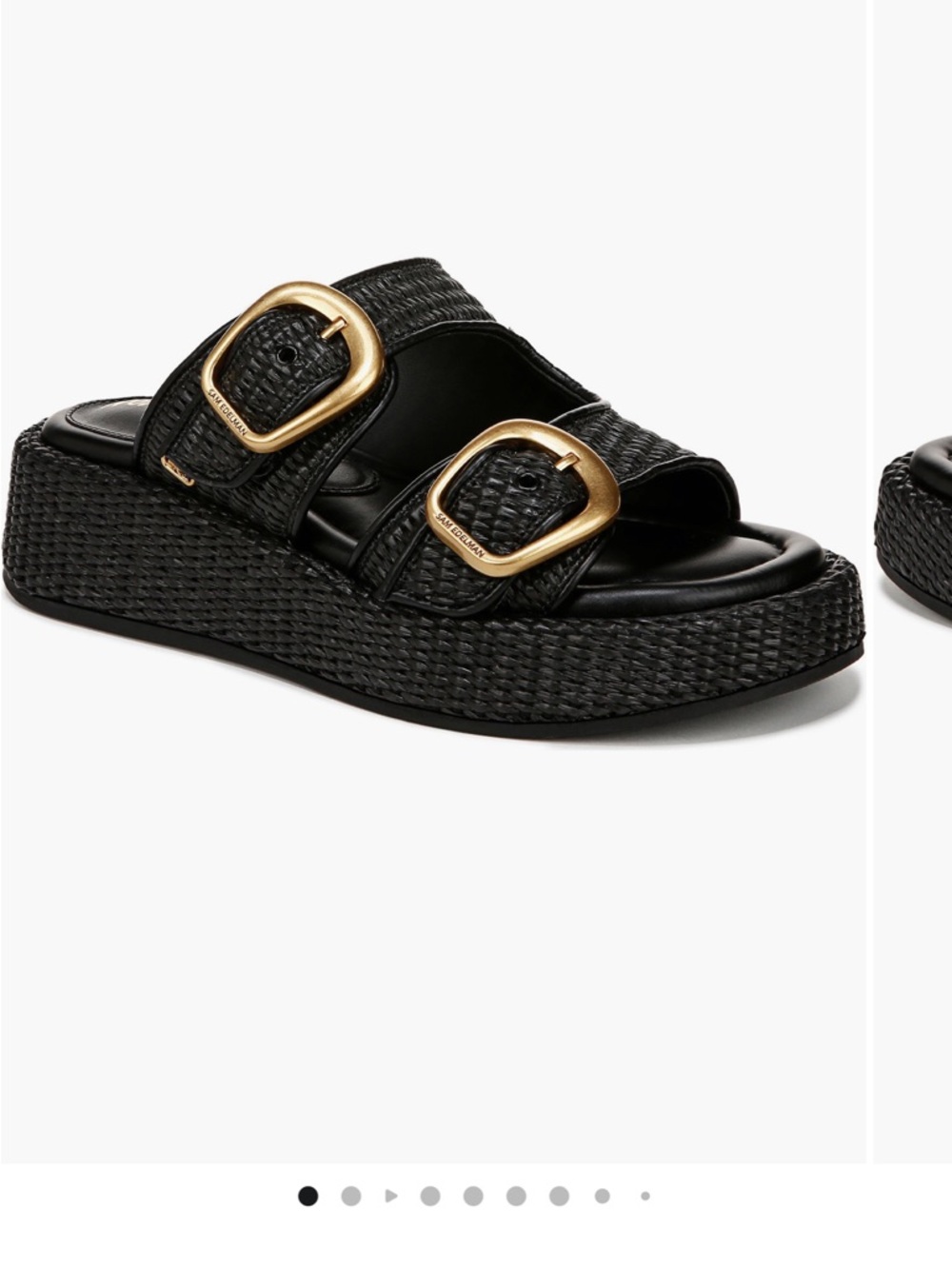 Sam Edelman Nerissa Platform Sandals Black Size 7 New